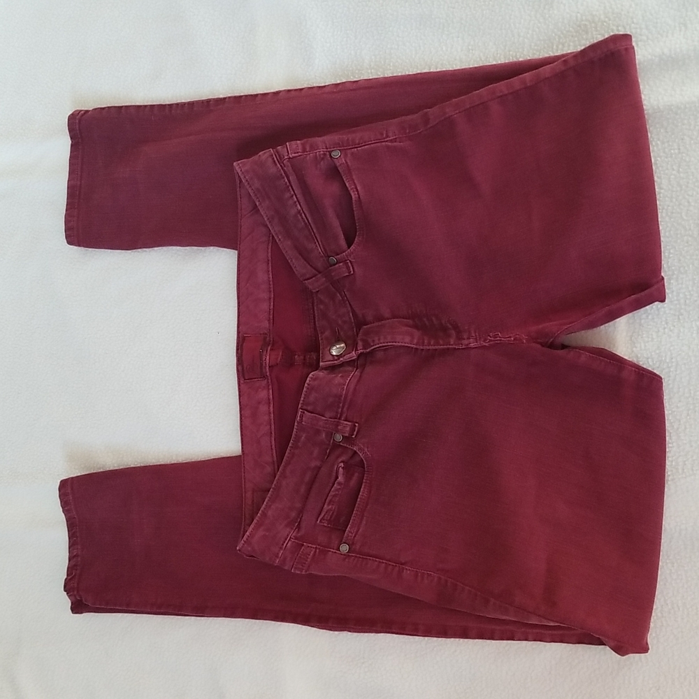 Paige Peg Skinny Jeans Burgundy Berry